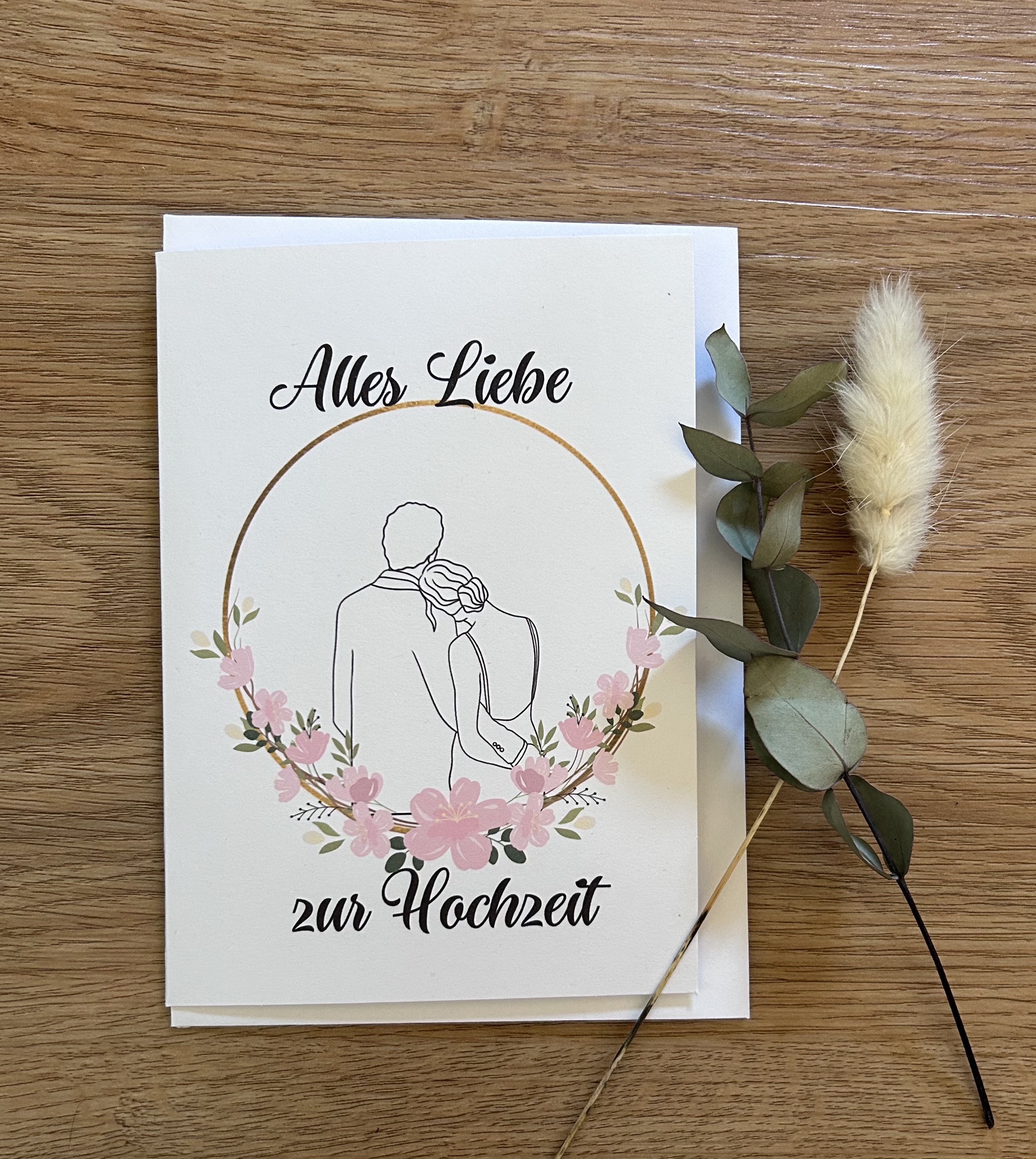 Hochzeitkarte Liebespaar